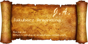 Jakubecz Armandina névjegykártya